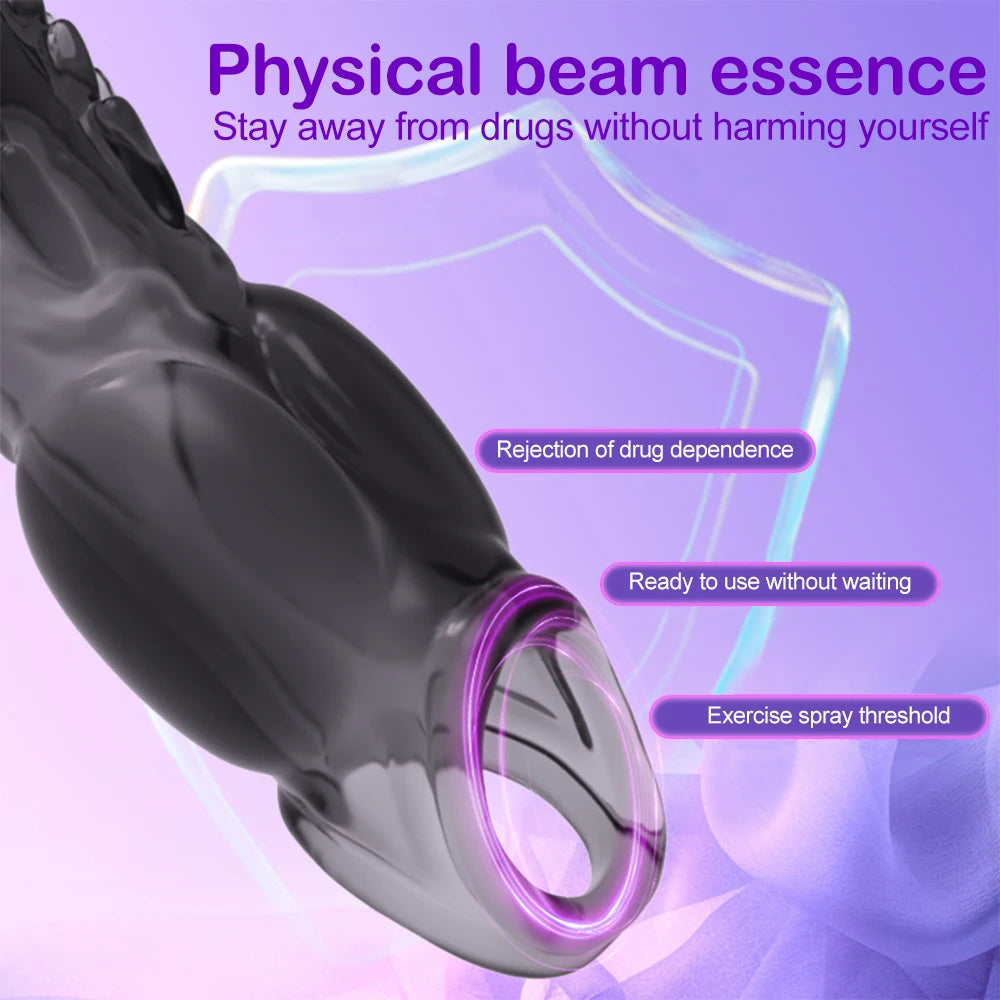 HESEKS Vibrating Penis Sleeve Vibrator for Men Couple Penis Extender Cover Reusable Special Condom Cock Erotic Toys for Men luvshop24