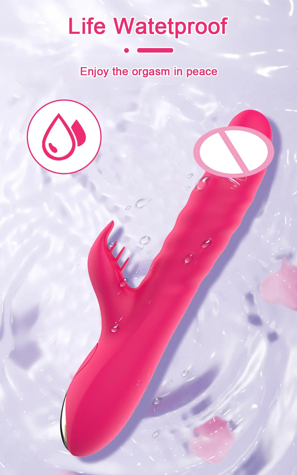 Rabbit Vibrator For Women Powerful G Spot Telescopic Rotating Clitoris Vagina Stimulator Female Masturbator For Adult Sexy Toys luvshop24