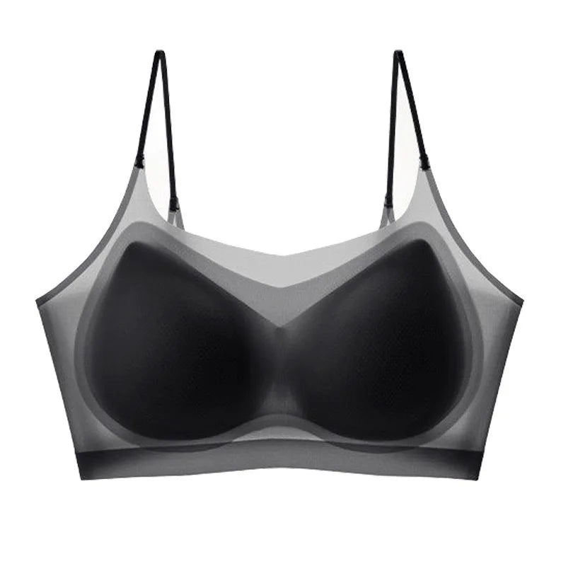 1pcs Summer Women Ultrathin Sport Bra Ms.Basic Thin Vest With Padded Female Brassier Ladys Ice Silk Seamless Comfort breath Bras luvshop24