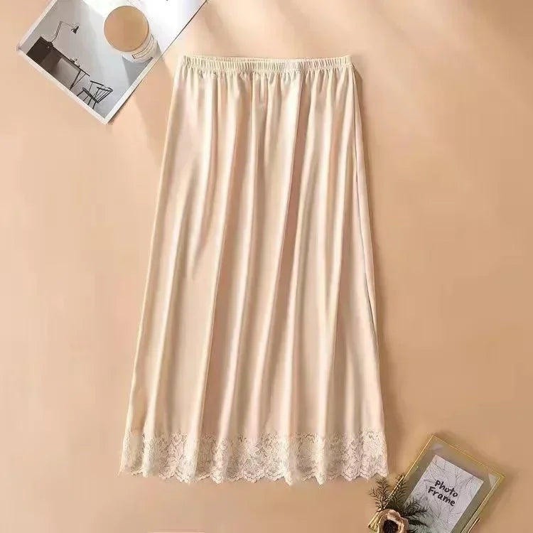 3 Lengths Basic Underskirt Modal Female Half Length Skirt Lace Slip Innerwear Short Skirt Women Half Slip Dress Petticoat luvshop24