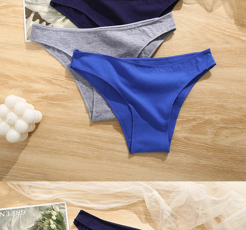FINETOO 5PCS/Set M-XXL Panties Women Cotton Lingerie Woman Underwear Sexy Femme Underwear Girls Underpant Panty 7 Solid Colors luvshop24