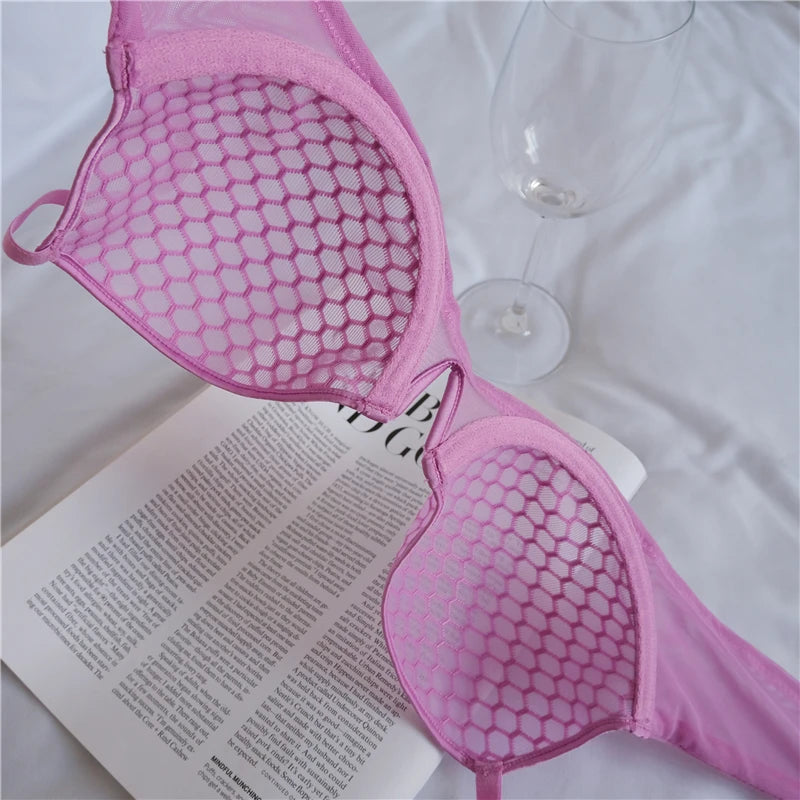 Lace Lingerie Set Push up Bra Transparent Panty Sets for Women Quality bras Black Big Size Sexy Luxury Underwear Set female luvshop24