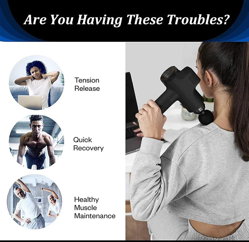 Phoenix A2 Massage Fascia Gun Athlete Vibrating Deep Tissue Strike Four-speed Adjustable Quiet Portable Electric Sports Massager luvshop24