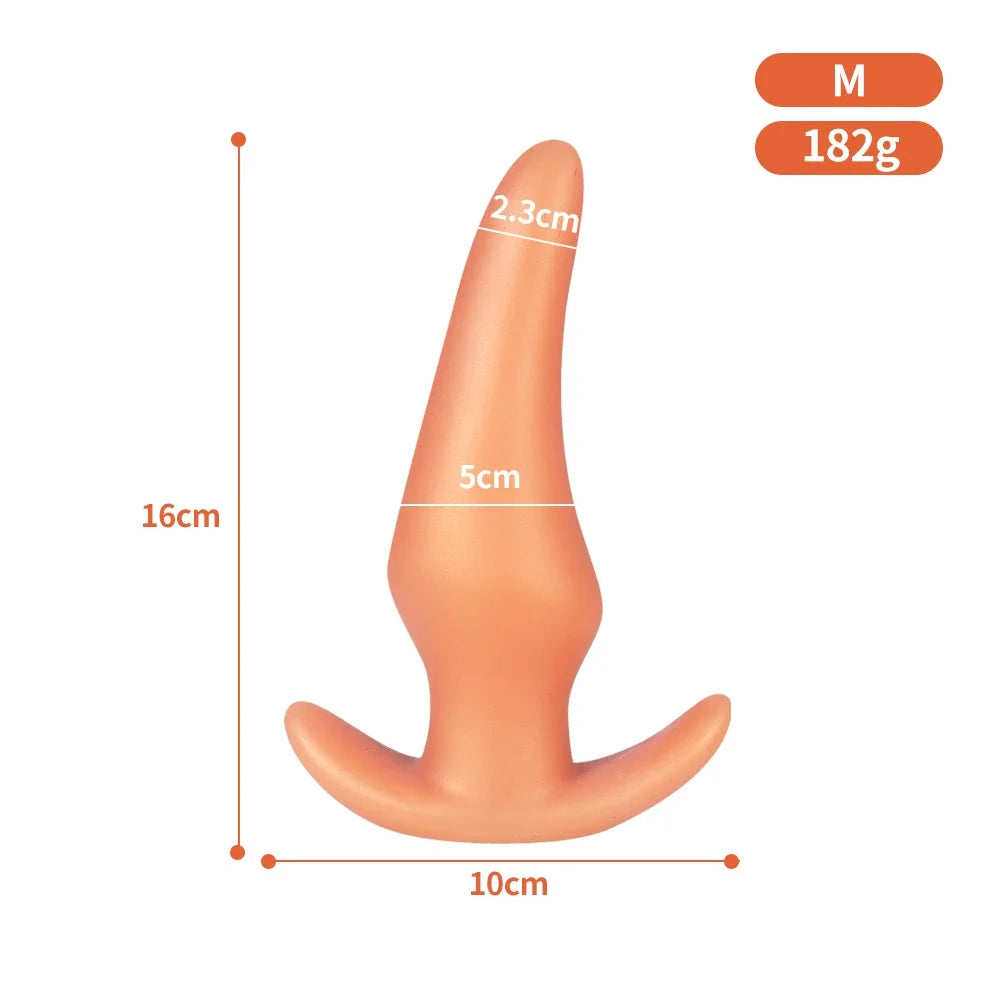 Wearable Anti Drop Soft Anal Plugs Prostate Massage Liquid Silicone Huge Butt Plug Anal Training Comfortable To Wear Butt Plug luvshop24
