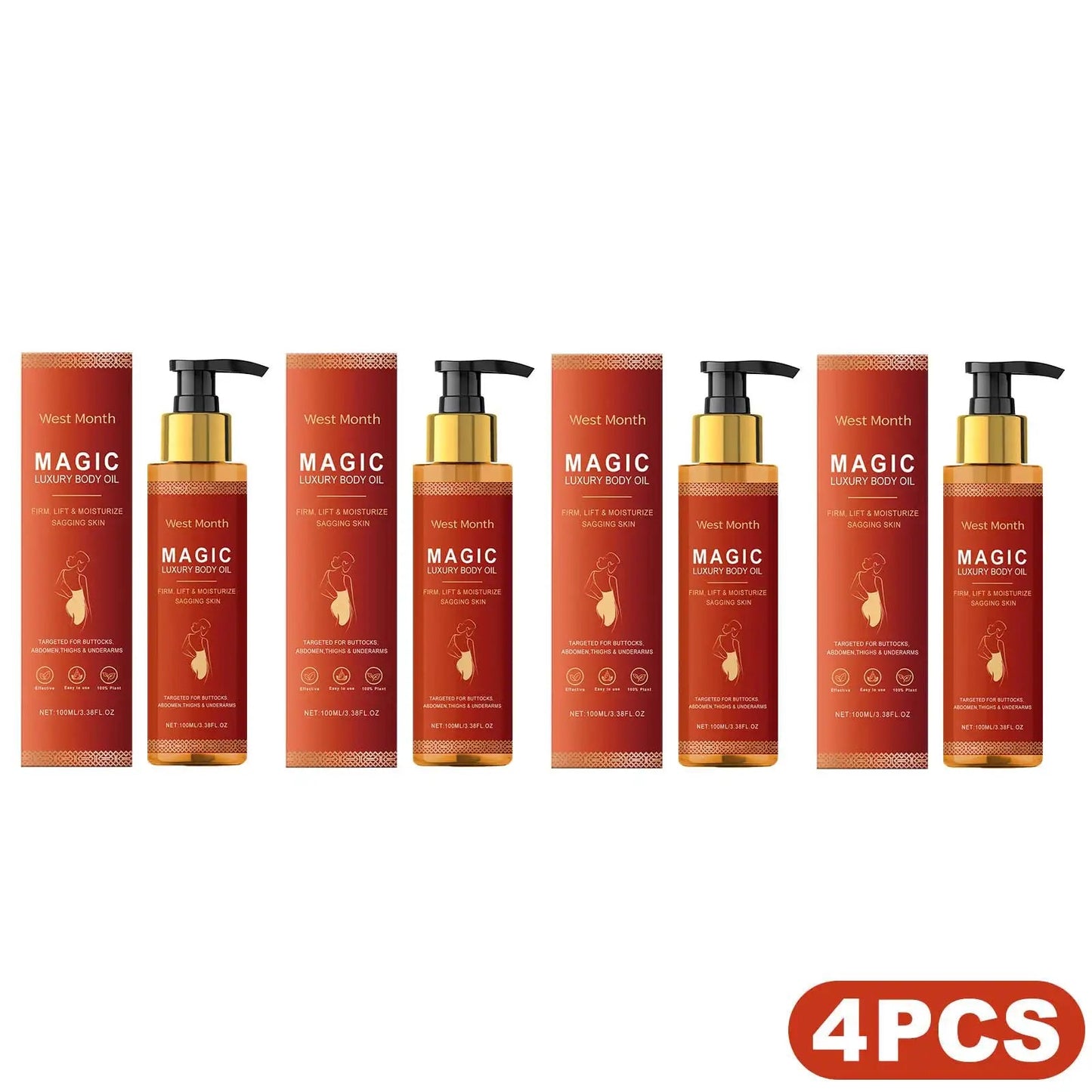WEST MONTH Magic Luxury Body Oil for Glowing Skin Moisturizing Dry Skin Tightening Firming Chest Thighs Anti-Wrinkle Body Lotion luvshop24