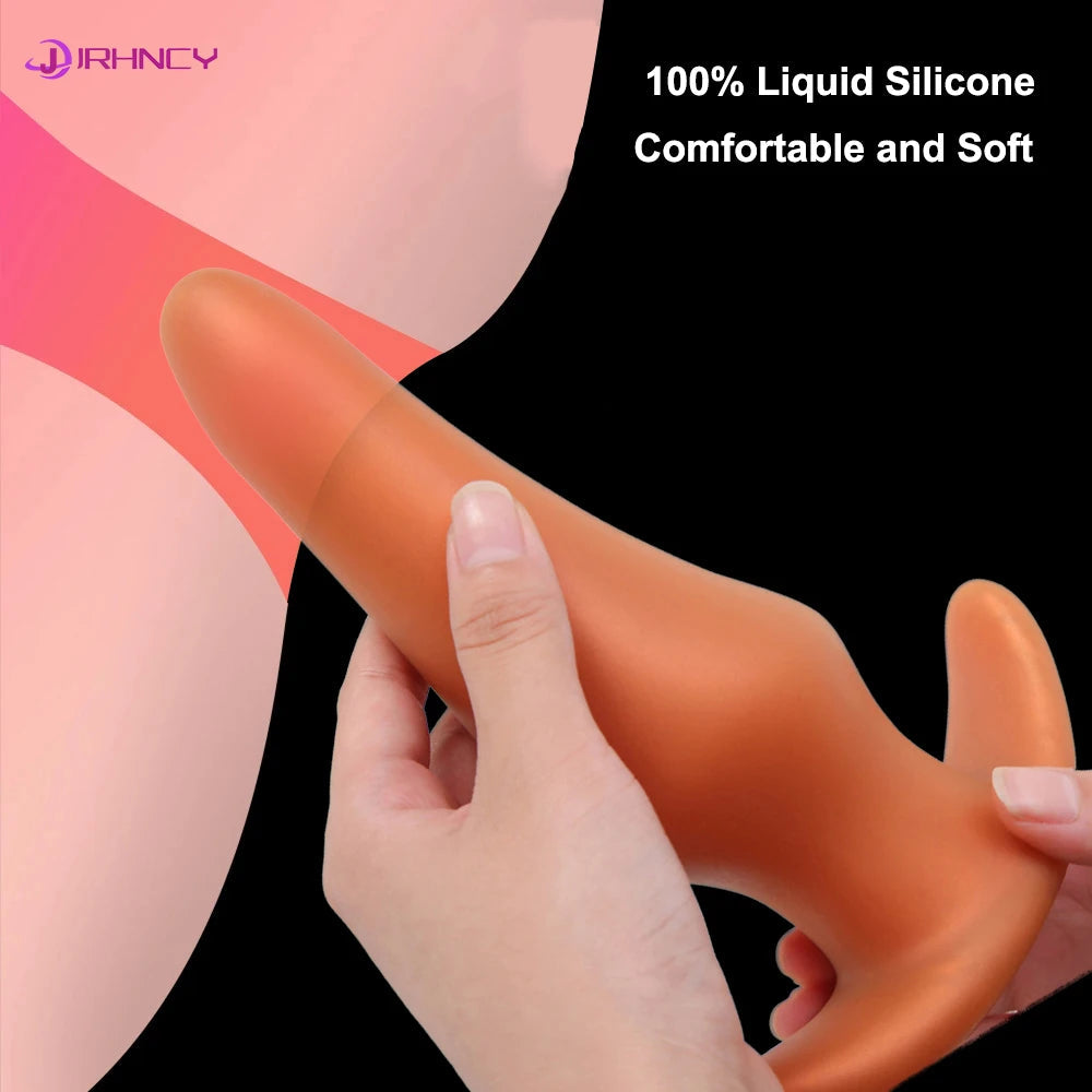 Soft Anal Plugs for Gay Men Prostate Massage Liquid Silicone 35-80mm Huge Butt Plug Anal Training Comfortable To Wear But Plug luvshop24