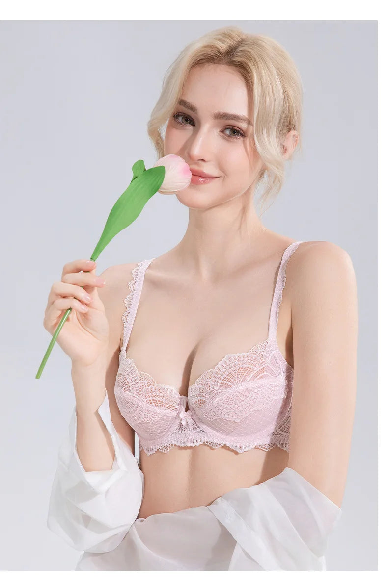 Logirlve Sexy Ultra-thin Lingerie Bra Panties Sets Transparent Brassiere Underwear Set Plus Size Women Lingerie Set Lace Bras luvshop24