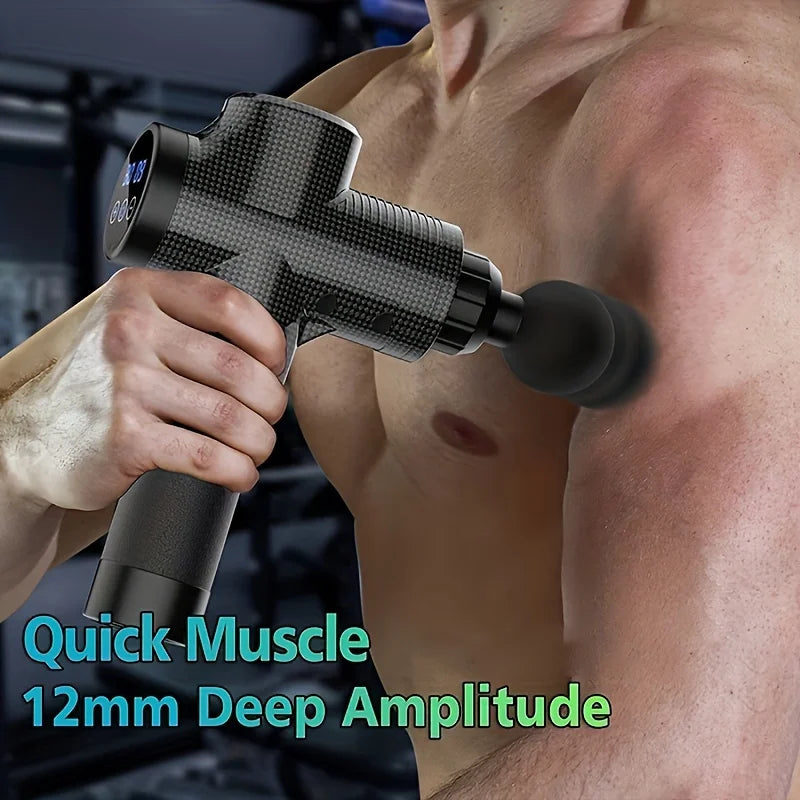 Portable Fascia Gun Vibration Massage Gun For Body Neck Back Deep Muscle Relaxation Fitness Slimming One Head luvshop24