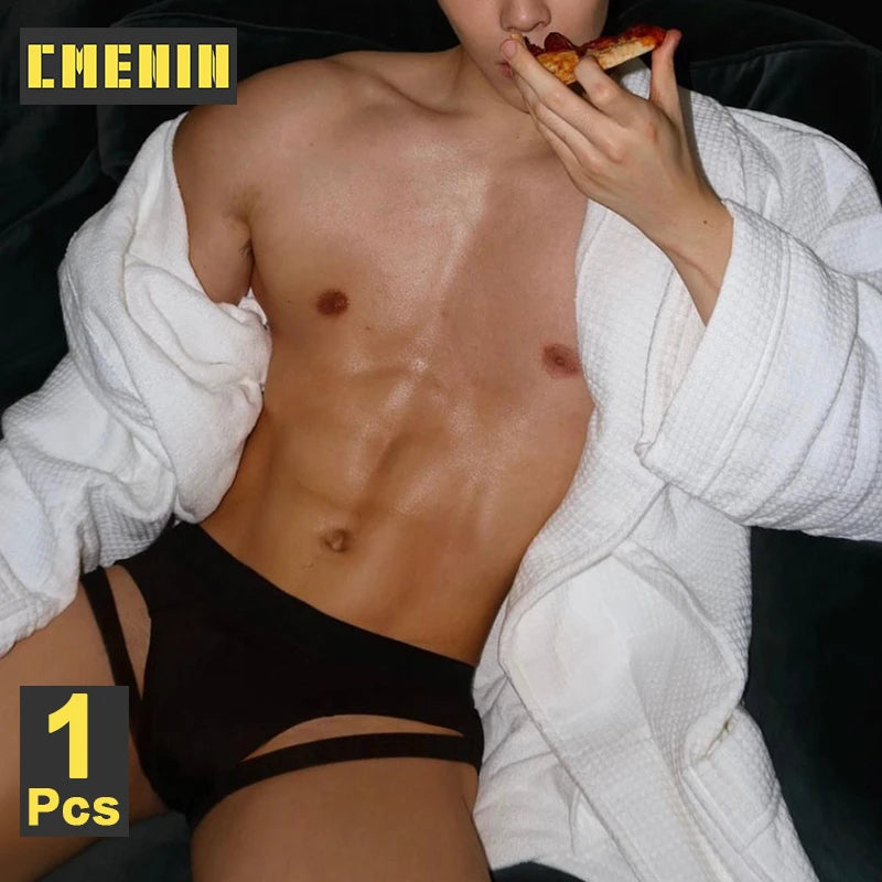 CMENIN Sexy Leg Strap Mens Sports Fitness Briefs Male Underwear Gays Slip Bikini Jockstrap Underpants Cotton Homme Bikini Briefs luvshop24