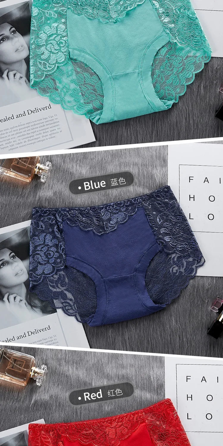 Lace Breathable Women's Underwear Panties Lace Lingerie Female Underwear Ladies Casual Underpants Seamless Women's Briefs luvshop24