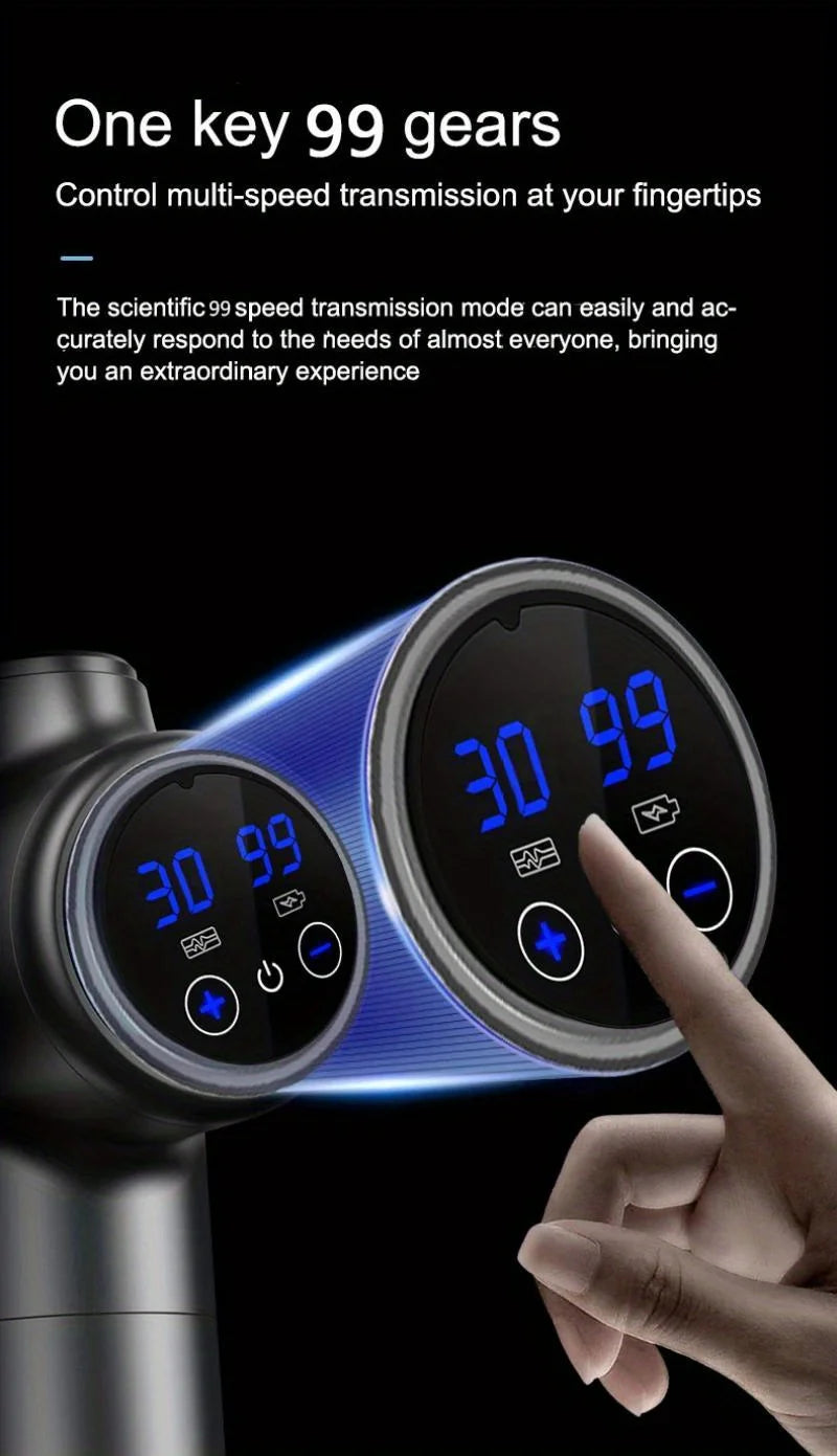 Portable Fascia Gun Vibration Massage Gun For Body Neck Back Deep Muscle Relaxation Fitness Slimming One Head luvshop24