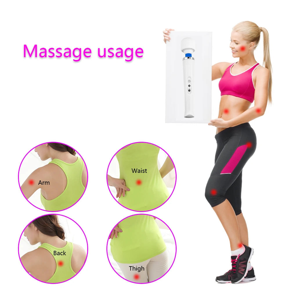 Electric Body Massager10 Speed Vibrations Powerful Deep Tissue Massage Back/Neck/Leg Recovery Muscle Pain Relief Soreness luvshop24