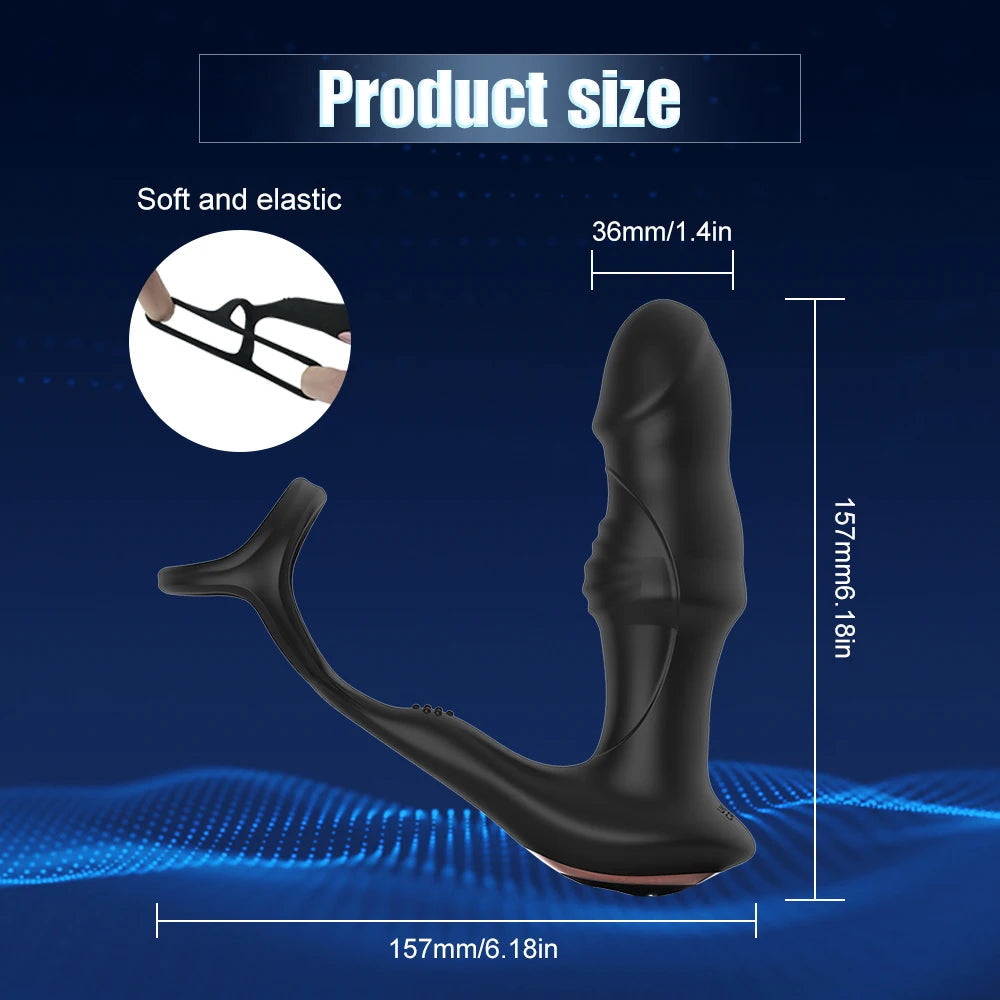Male Masturbator Penisring Cockring Dick Sleeve Male Prostate Massage Vibrator Dildo Dick Vibrator Male Anal Vibrator luvshop24