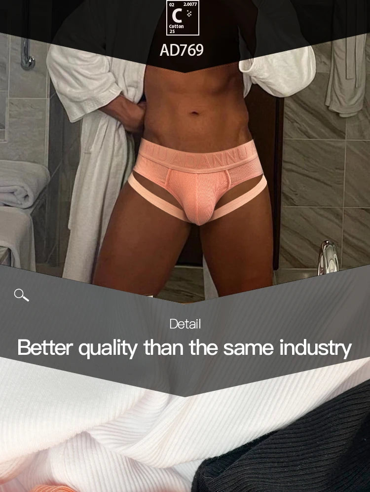 CMENIN Sexy Leg Strap Mens Sports Fitness Briefs Male Underwear Gays Slip Bikini Jockstrap Underpants Cotton Homme Bikini Briefs luvshop24
