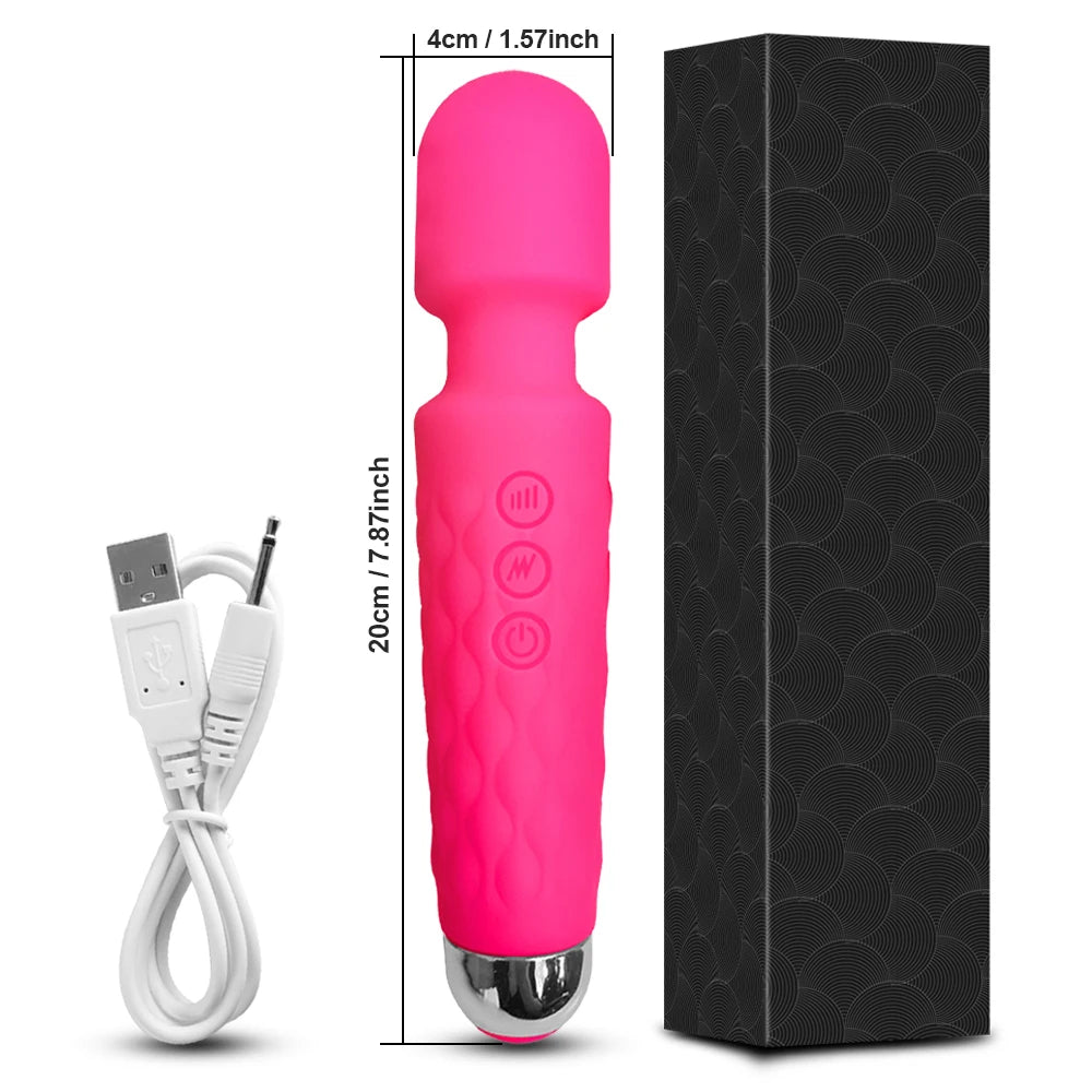 G spot Clitoris Stimulator Vibrator Adult Supplies for Women Powerful 20 Modes Clit Massager Female AV Magic-Wand Erotic Toys luvshop24