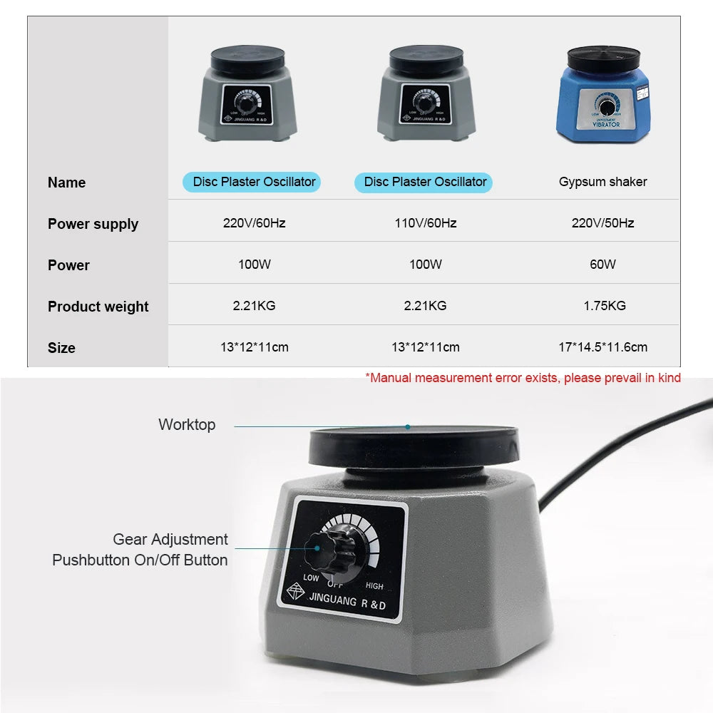 110V/200V Lab Vibrator 4" Oscillator Round Shaker Plaster Vibrator Plate Dental Equipment Machine Roundness Vibrator Plaster luvshop24