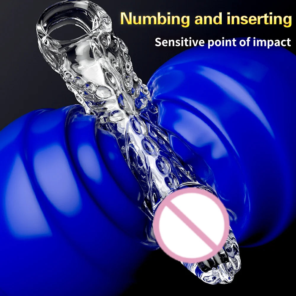 Bullet Vibrator Ring Clear Cock Ring Extender Reusable Penis Sleeve Ultra-Soft Enlarger for Couples Vibrating Dildo Sex Toys Men luvshop24