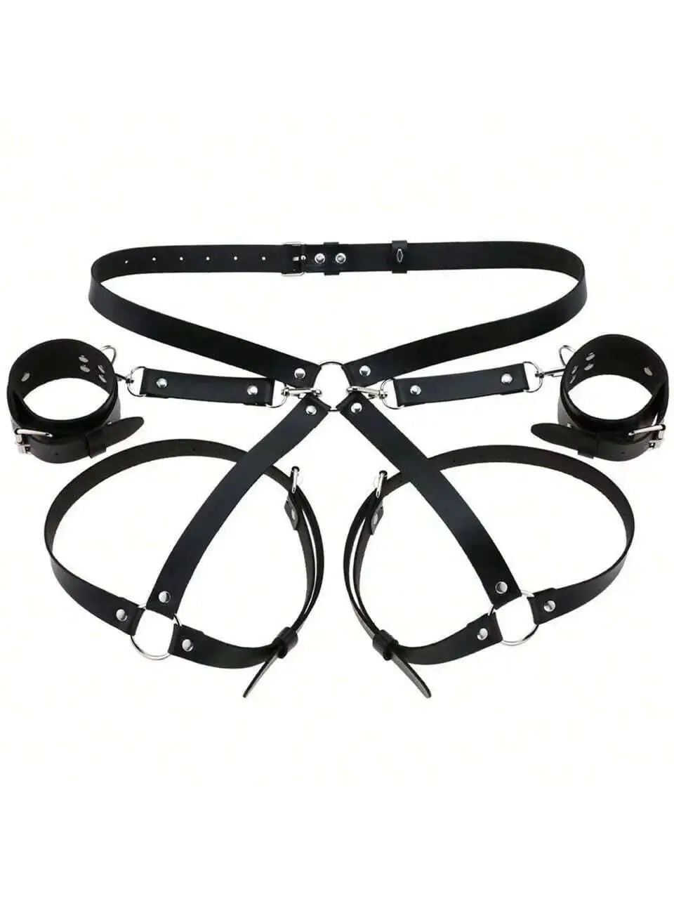 Leather BDSM Kit Handcuffs Sex Toys Games For Couples Body Harness Cuffs Bondage Straps Erotic Adult Sex Toys for Party Sexy luvshop24