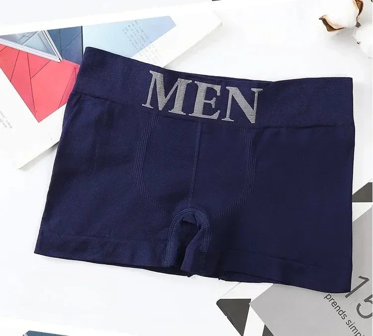 3 Pcs Men's Panties Underwear Boxers Breathable Man Boxer Solid Underpants Comfortable Male Brand Shorts Black Blue Underwear luvshop24