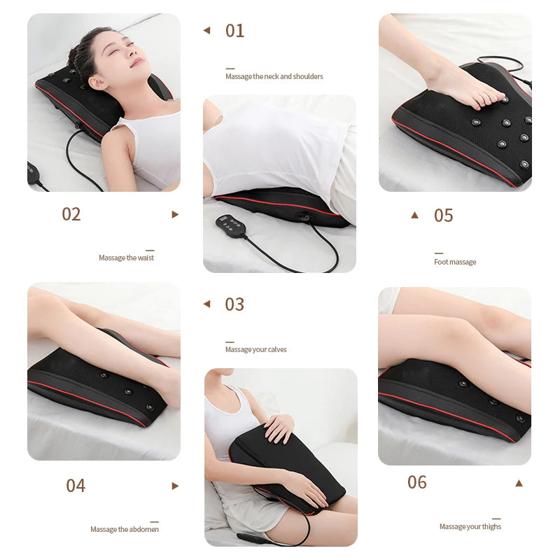 Portable Massager, Waist Massager, Full-body Muscle Relaxer, Car-portable Backrest Vibration Comfort Massager luvshop24