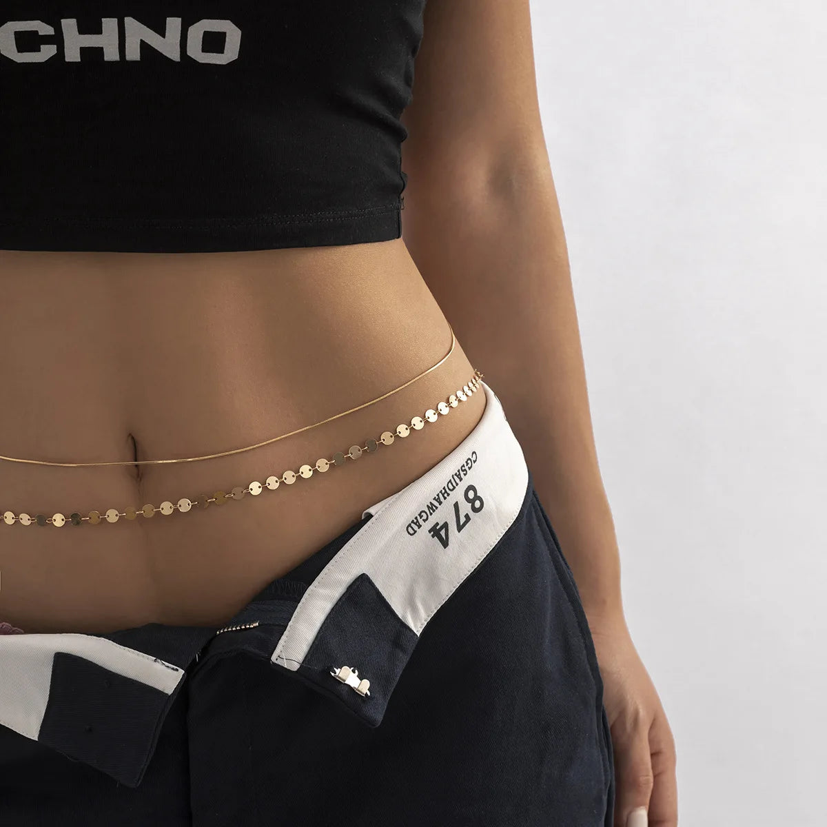 Summer Accessories Versatile Colorful Oil Drop Beads Chain Body Chain Bohemian Geometric Love Waist Chain Body Chains for Woman luvshop24