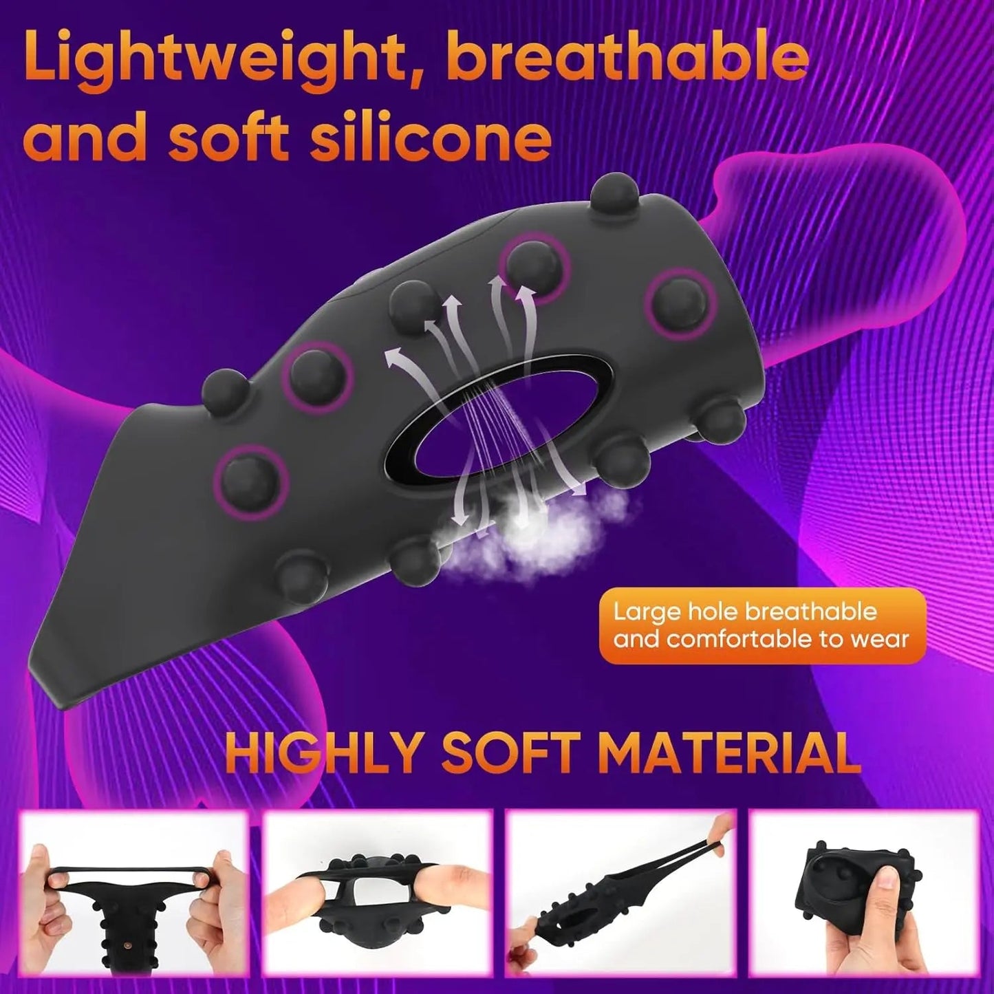 Vibrating Penis Sleeve Cock Ring G Spot Stimulate Sex Toys for Men Women Penis Ring Vibrator Delay Ejaculation Adult Sex Toys luvshop24