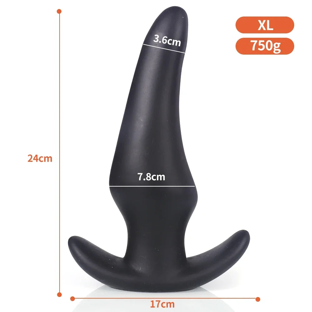 Wearable Anti Drop Soft Anal Plugs Prostate Massage Liquid Silicone Huge Butt Plug Anal Training Comfortable To Wear Butt Plug luvshop24