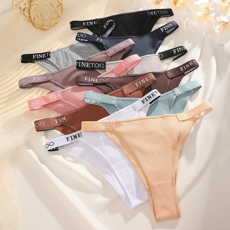 5PCS/Set Sexy Lingerie Women Cotton Panties Finetoo Letter Low Waist Female Briefs Underwear Comfort Underpants Women Intimates luvshop24