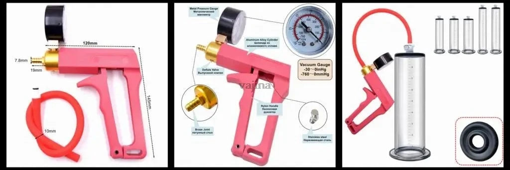 Electric Manual Vacuum Pump Penis Pump/Anal Pump For Adult Negative Pressure Exercise Suction Pressure Gauge Handle Accessory luvshop24