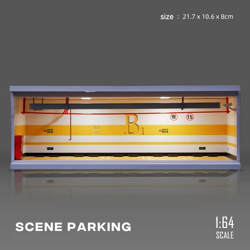1/64 Garage scene Model Scene with Light Version Simulation Model Scene Decoration Collect (Excluding dolls and car models) luvshop24