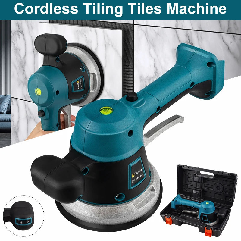 Gisam Tiler Vibrator Tiling Machine 6 Speed Tile Tiling Machine Automatic Tile Leveling Absorb Power Tool For Makita 18V Battery luvshop24