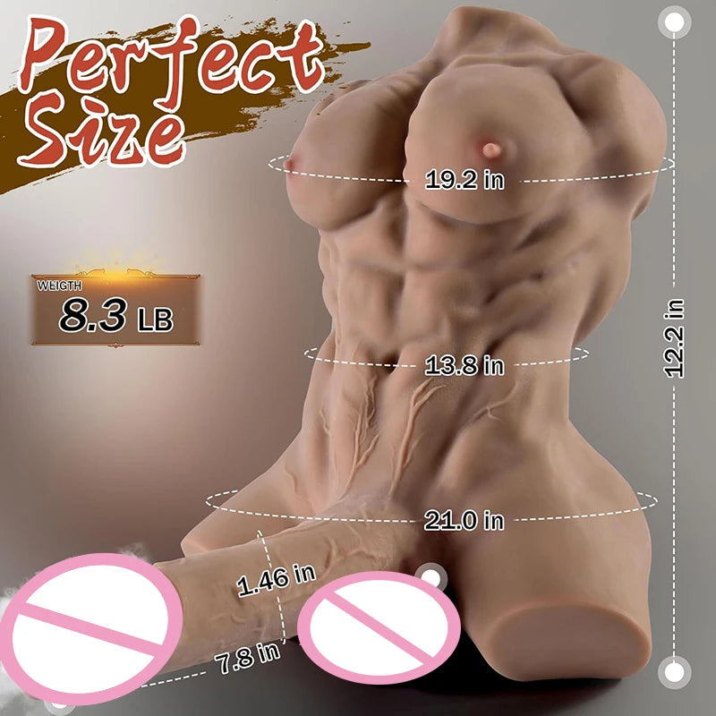 RENHEYUOU new adult sex toy anal big dick doll male female masturbation male adult sex doll half body gay sex toys 18+ xxx luvshop24