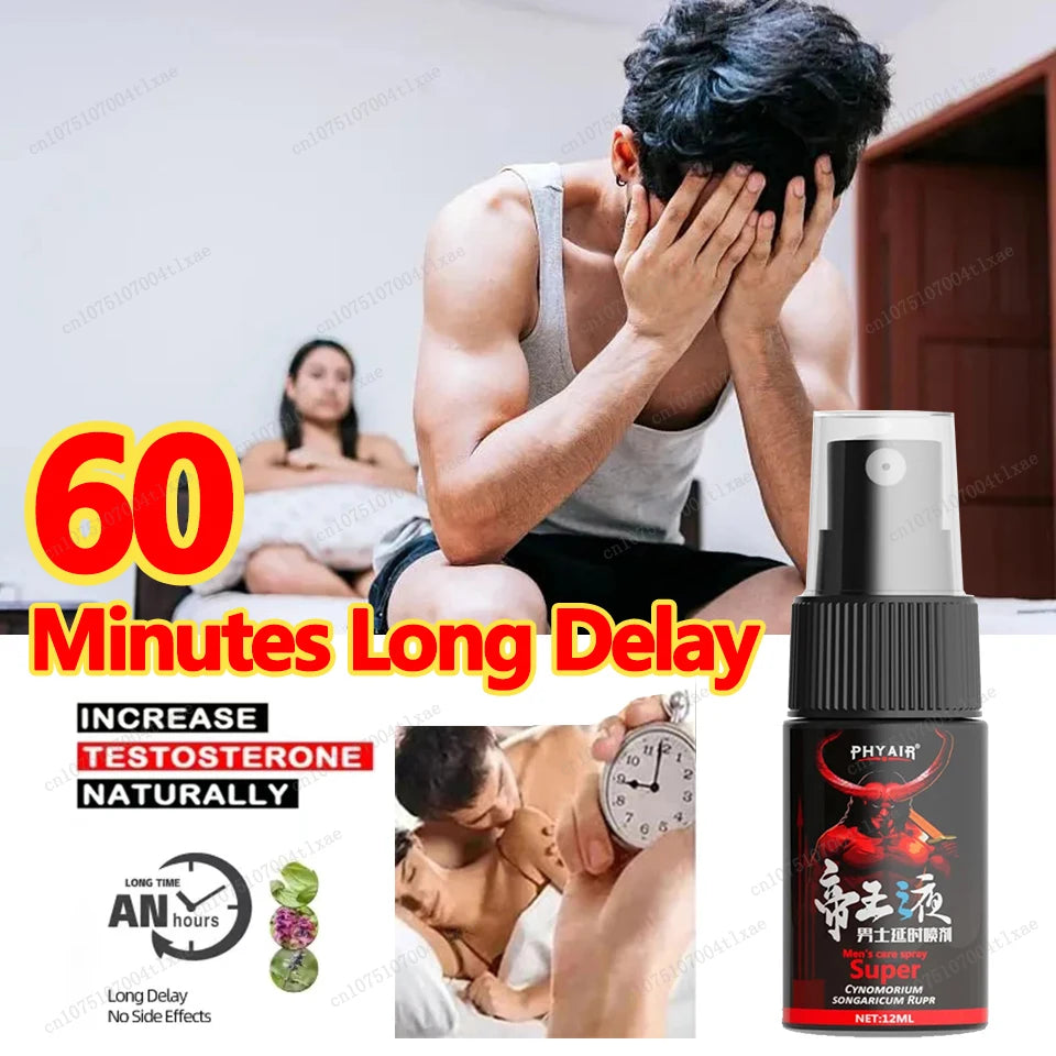 Male Penile Delay spray for External Use Long lasting 60 minutes Anti premature ejaculation Fast Erectile Product for Adults luvshop24