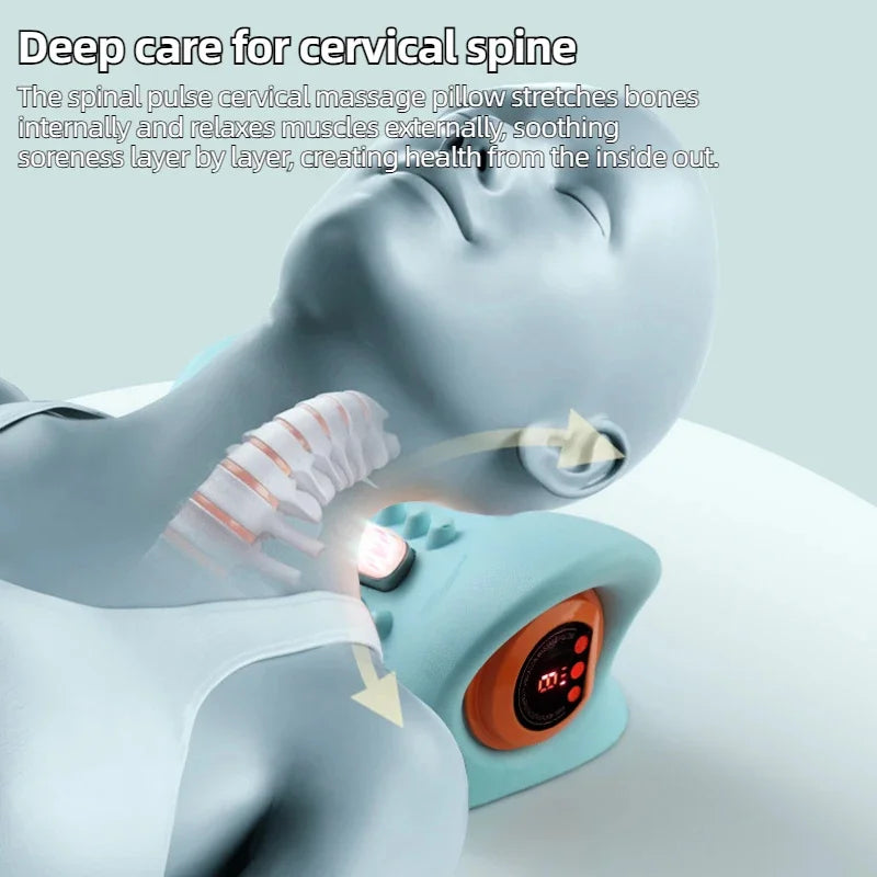 Electric Neck Massager USB Infrared Heating Airbag Neck Traction Vibration Shoulder Cervical Spine Shoulder Support Relax luvshop24