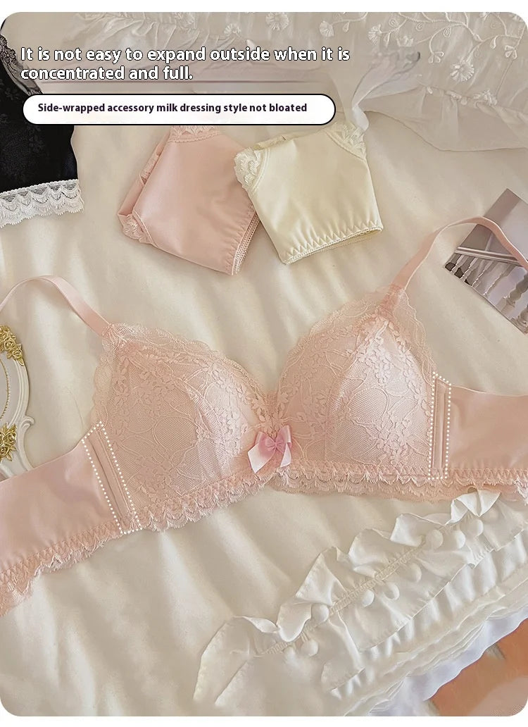 Lace Underwear Set of Female Small Breasts Gathered to Show Large on the Top Anti-Sagging Breasts Collect Vice Girls Student Bra luvshop24