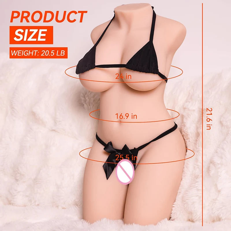 RENHEYUOU Sexy Breast Sex Doll Half Body Sex Toys Realistic Anus Male Masturbator Adult Doll Real Vagina Insertable Orgasm Toy luvshop24