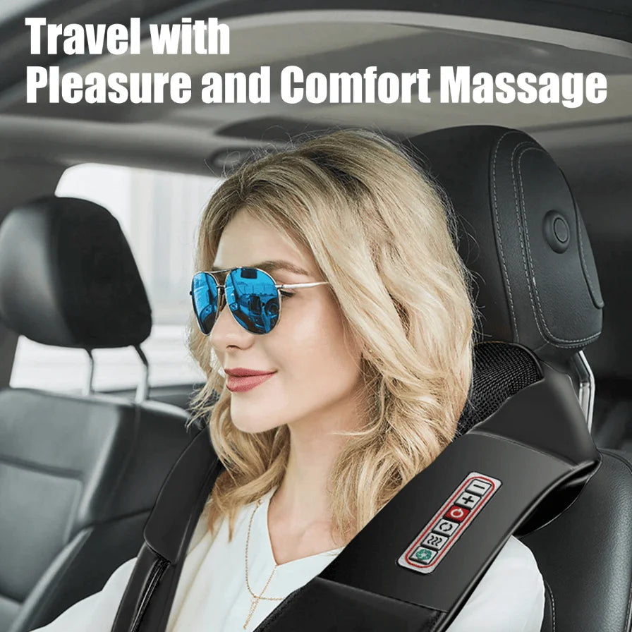Shiatsu 3D Kneading Pillow Deep Tissue Back Neck Shoulder Massager with Heat luvshop24