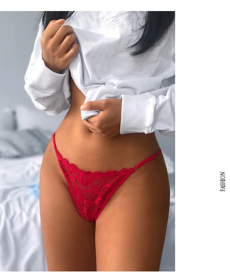Lace G string Sexy Panties Women Underwear Briefs Hollow Out Thong High Quality Transparent Underpants Lingerie Girls Intimates luvshop24