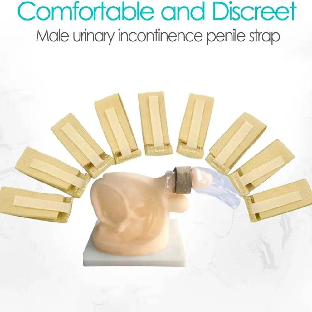 10 Pcs Male External Catheter Strap, Adjustable Urinary Incontinence Penile Clamp Fixer Reusable Holder Band Men luvshop24