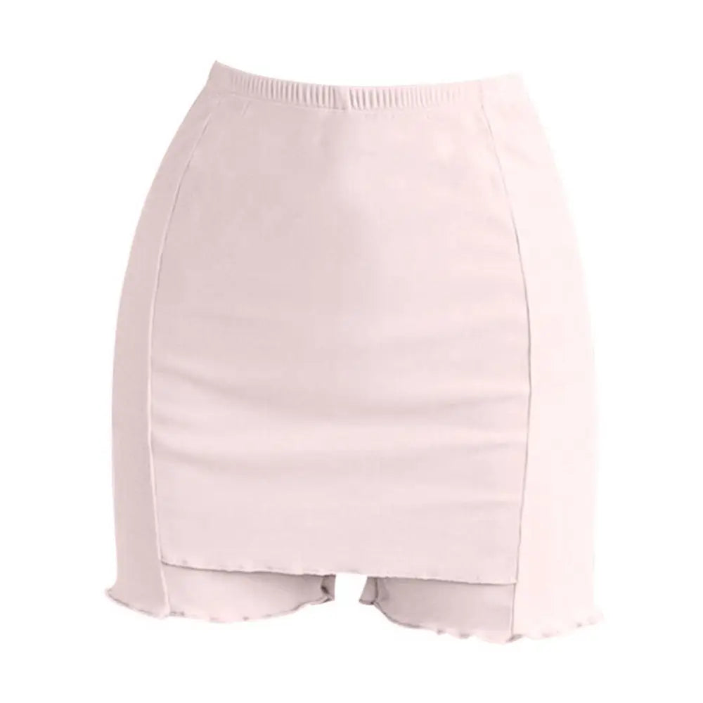Women's Summer Ice Silk High Waist Shorts Safety Pants Double Layer Seamless Skirt Shorts Underwear Boxer Underpants luvshop24