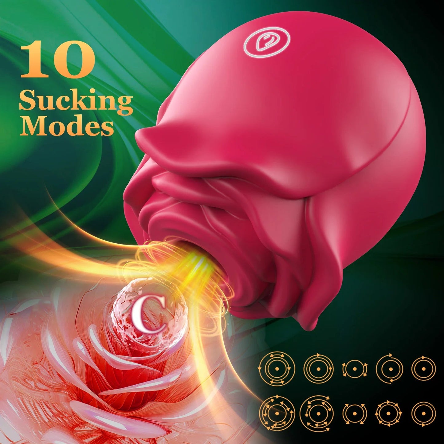 Rose Shape Vagina Sucking Vibrator Nipple Massager Clitoral Vacuum Stimulator Vibrating Female Masturbator Sex Toys for Adults luvshop24