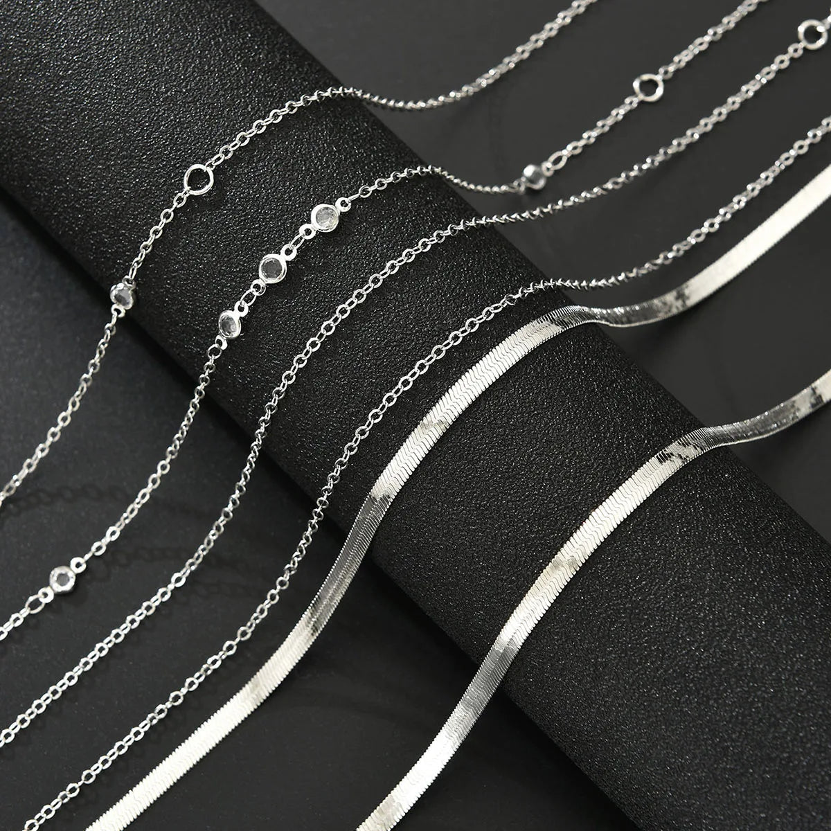 3Pcs Boho Flat Snake Chain Belly Waist Chain for Women Simple Silver Color Zircon Summer Beach Jewelry Female Bikini Accessories luvshop24