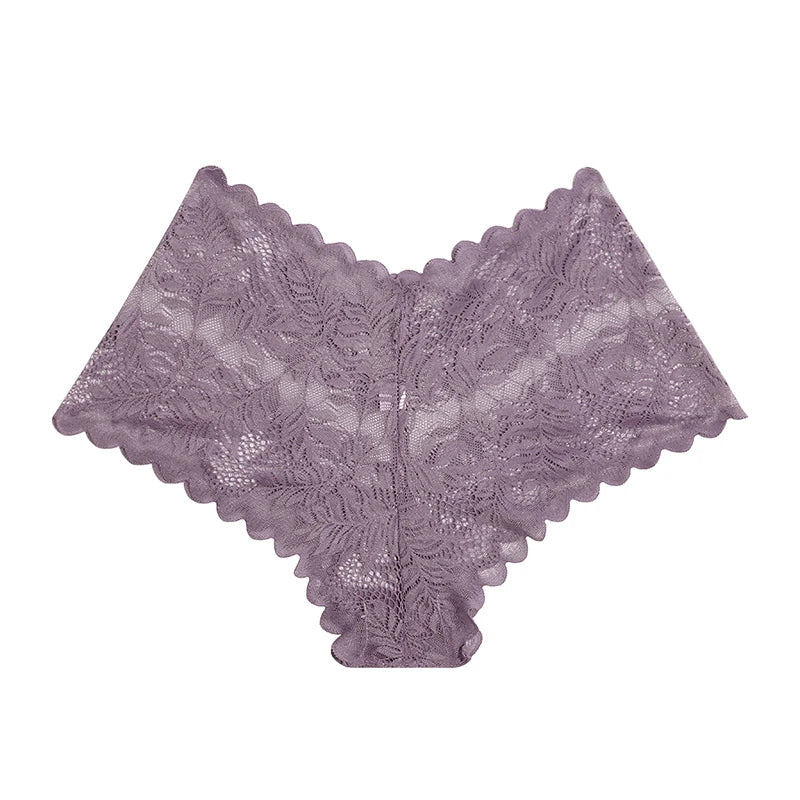 1PC Lace Underwear Sexy Women Panties Low Waist Hollow Out Ladies Briefs Transparent Female Underpants Womens Lingerie S-XL luvshop24