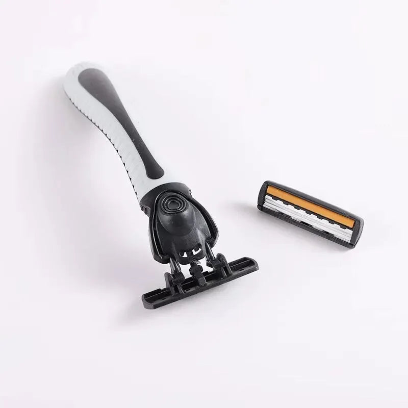 Shaver Brand New Design Men Razor Shaving Three Layer Shaver Reusable Razor Imported Blade Multi Tool Head Change luvshop24