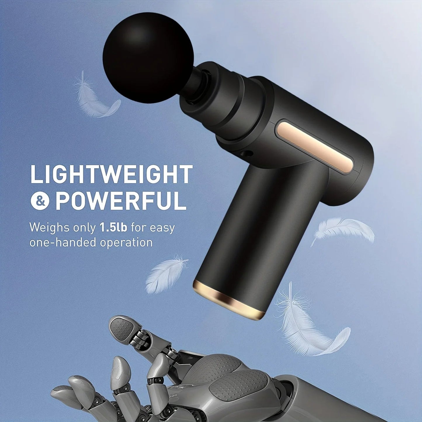 Portable Fascia Gun Vibration Massage Gun For Body Neck Back Deep Muscle Relaxation Fitness Slimming One Head luvshop24