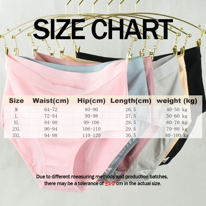 6pcs Cotton Underwear Women High Waist Panties Woman Plus Size Intimate Lingerie Female Mom's Briefs Underpants Panti M-3XL luvshop24