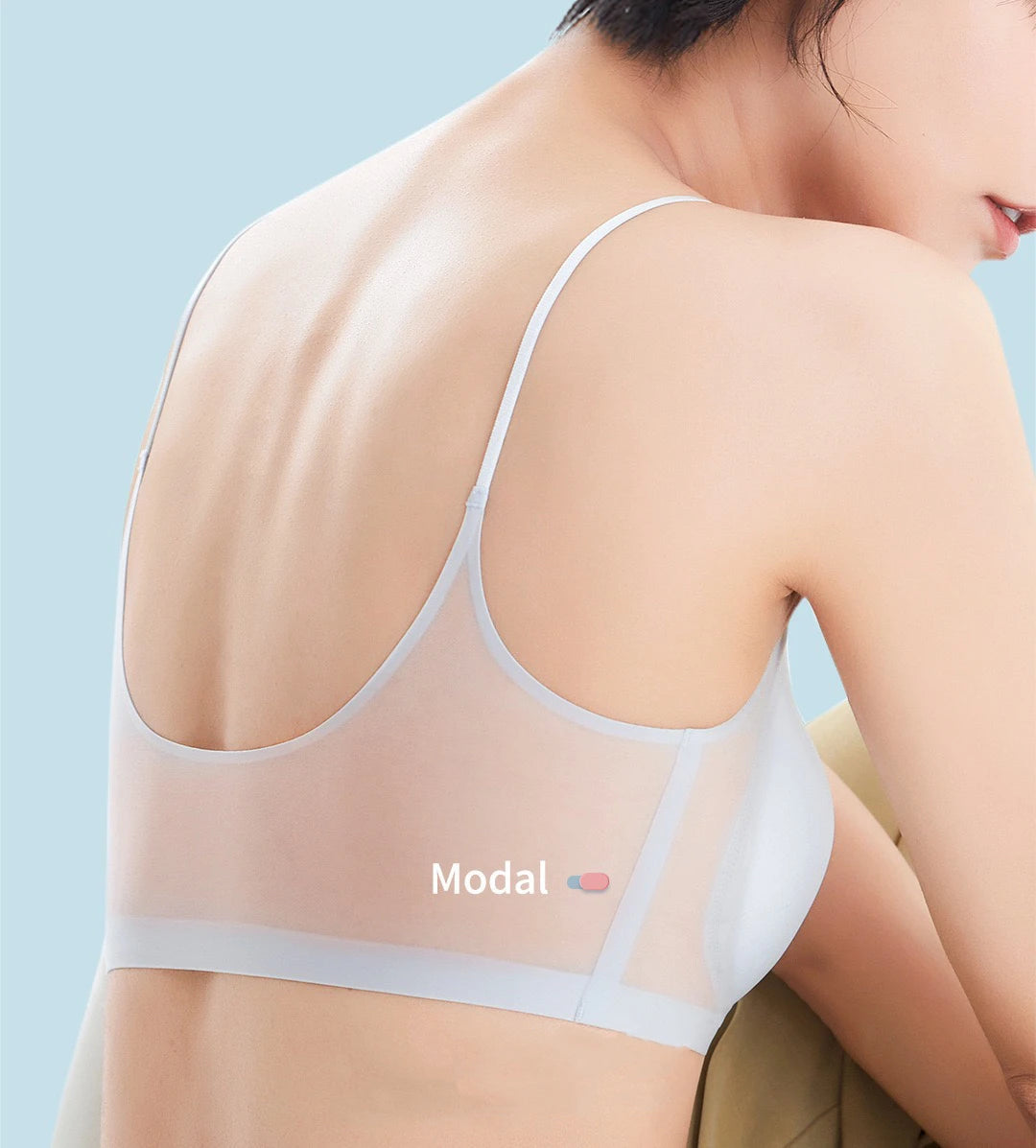 1pcs Summer Women Ultrathin Sport Bra Ms.Basic Thin Vest With Padded Female Brassier Ladys Ice Silk Seamless Comfort breath Bras luvshop24