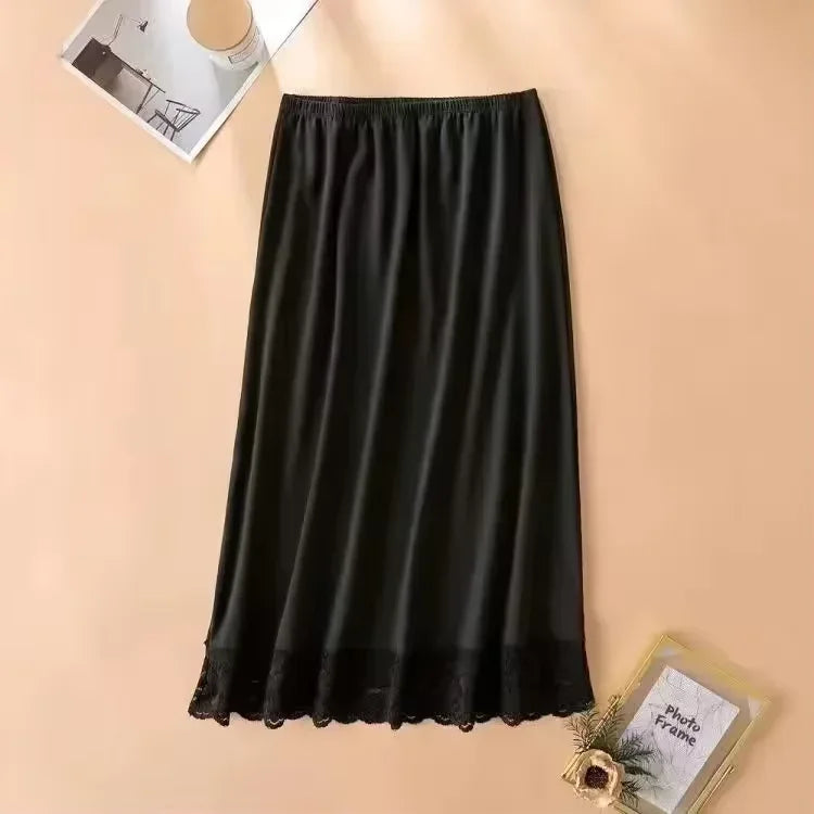 3 Lengths Basic Underskirt Modal Female Half Length Skirt Lace Slip Innerwear Short Skirt Women Half Slip Dress Petticoat luvshop24