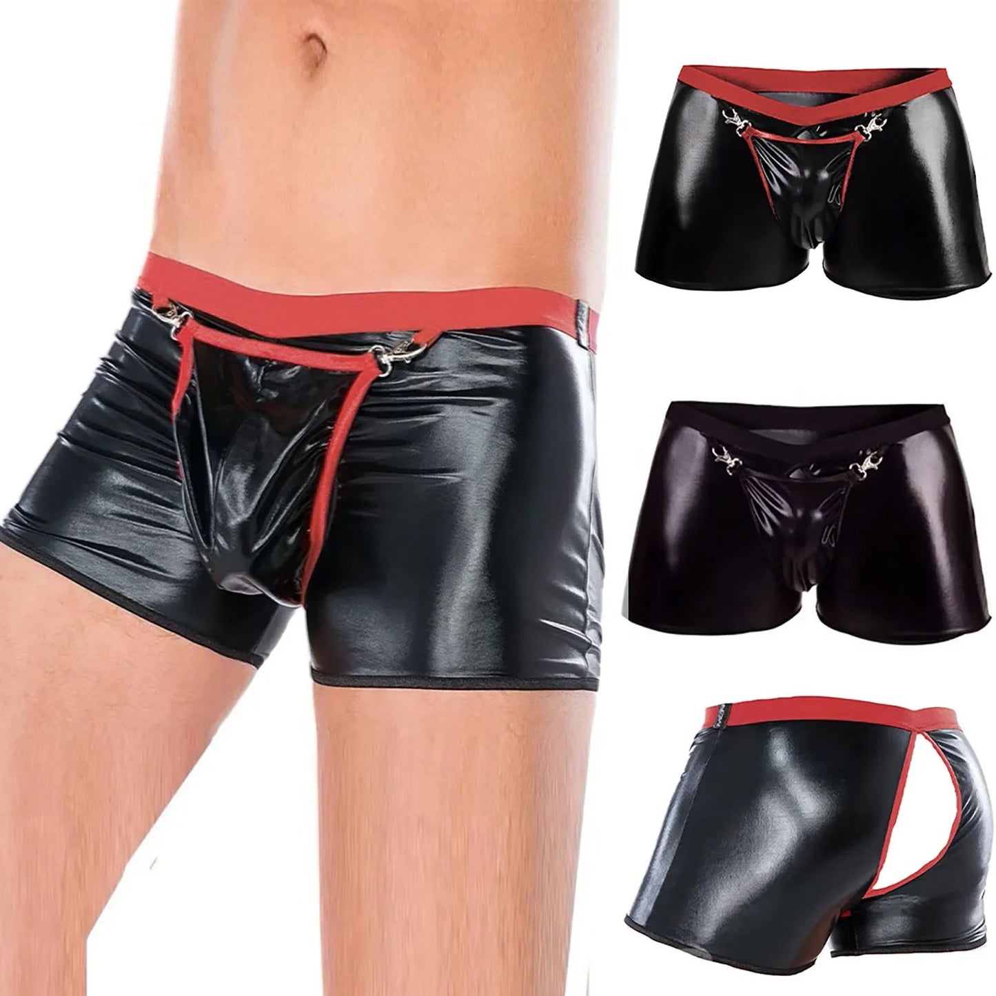 Sexy Men Boxer Shorts Removable Open Fashion Hot Gay Male Erotic Pants luvshop24