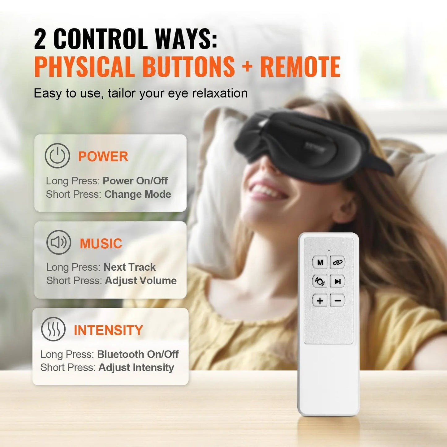 5 Modes Bluetooth Music Eye Massager Device with Heat & Remote for Eye Care luvshop24